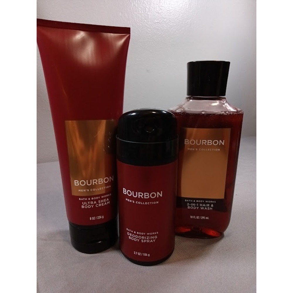 Bath & Bath Works Bourbon Men's Collection 2-in-1 Hair &Body Wash Spray Cream